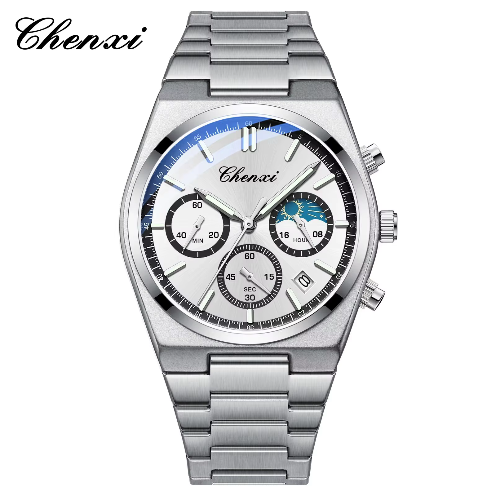 ساعت مچی چنکسی CHENXI 983 - نقره ای سفید