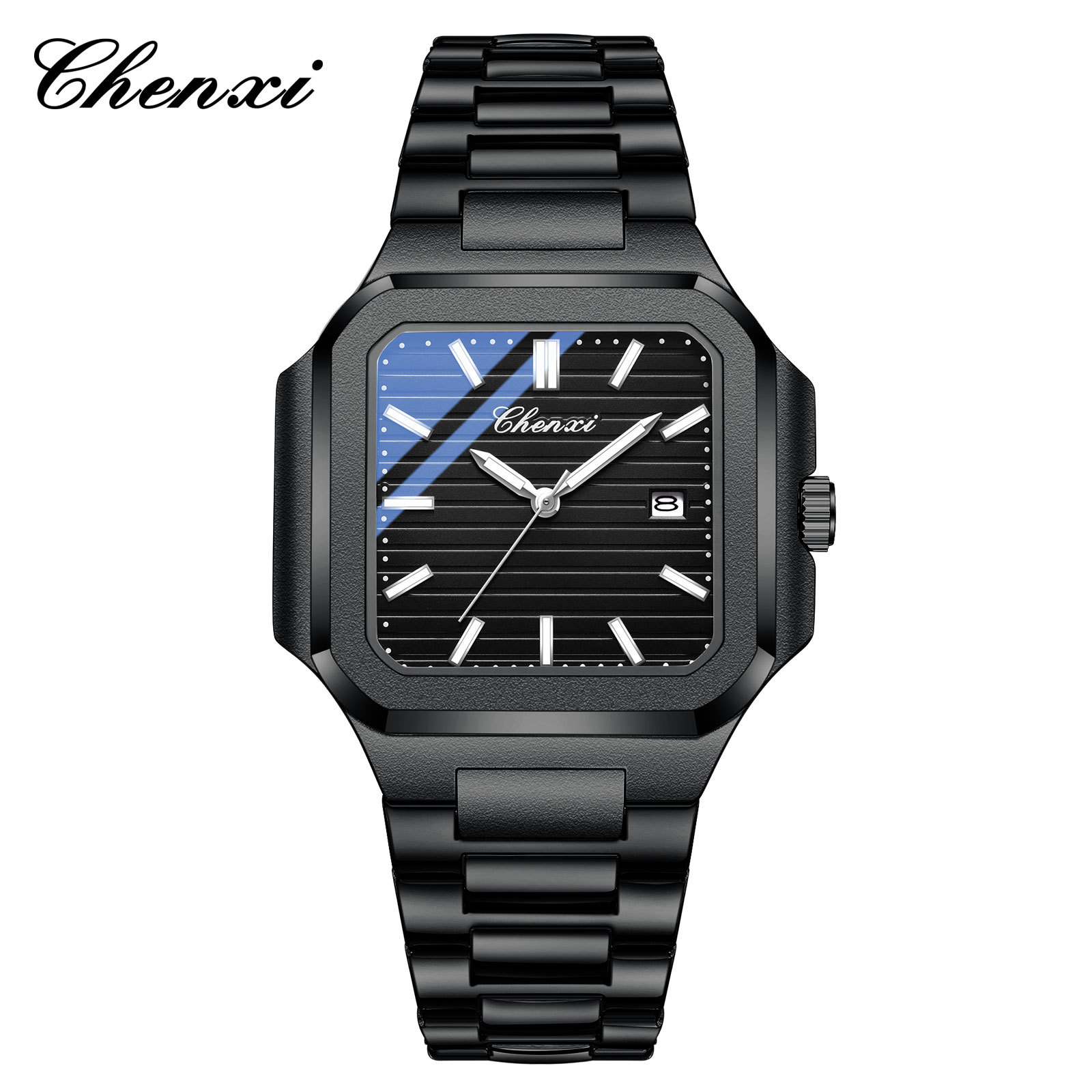 ساعت مچی مردانه چنکسی مدل CHENXI 8266 - مشکی مشکی استیل