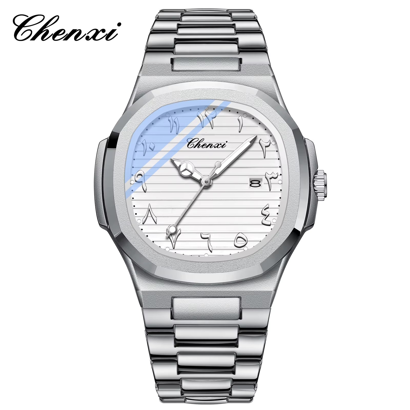 ساعت مچی مردانه چنکسی مدل CHENXI 6123 - نقره ای