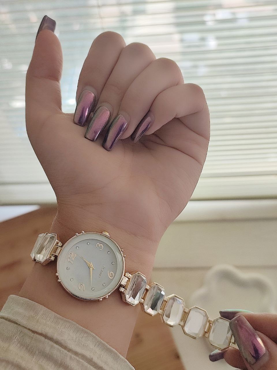 ساعت زنانه بند نگین دار 2803208422 - رنگ: 5