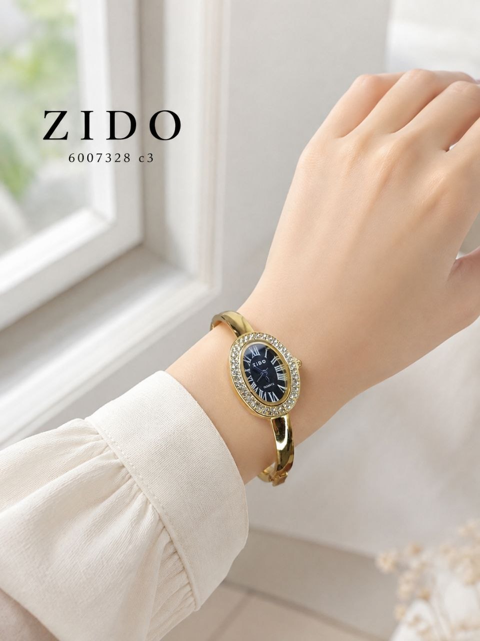 ساعت زنانه النگویی نگین دار مارک zido 6007328 - رنگ: 3