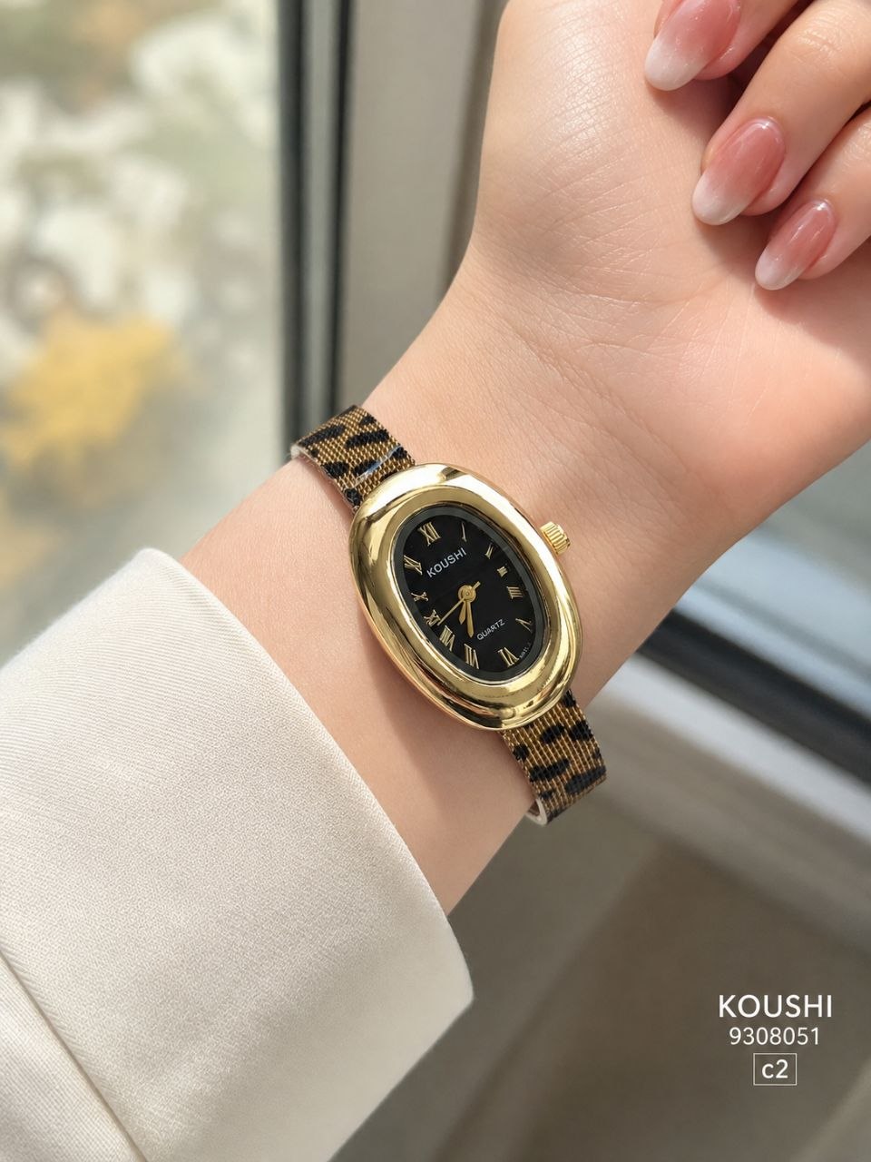 ساعت زنانه پلنگی مارک koushi 9308051 - رنگ: 2