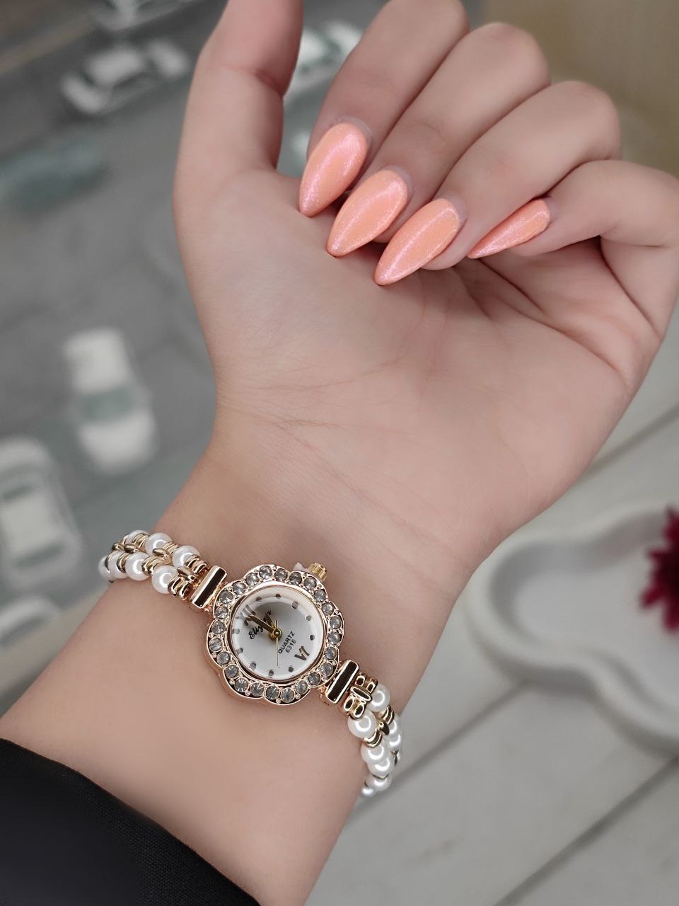 ساعت بند مرواریدی مارک الینا 8155629 - رنگ: 8