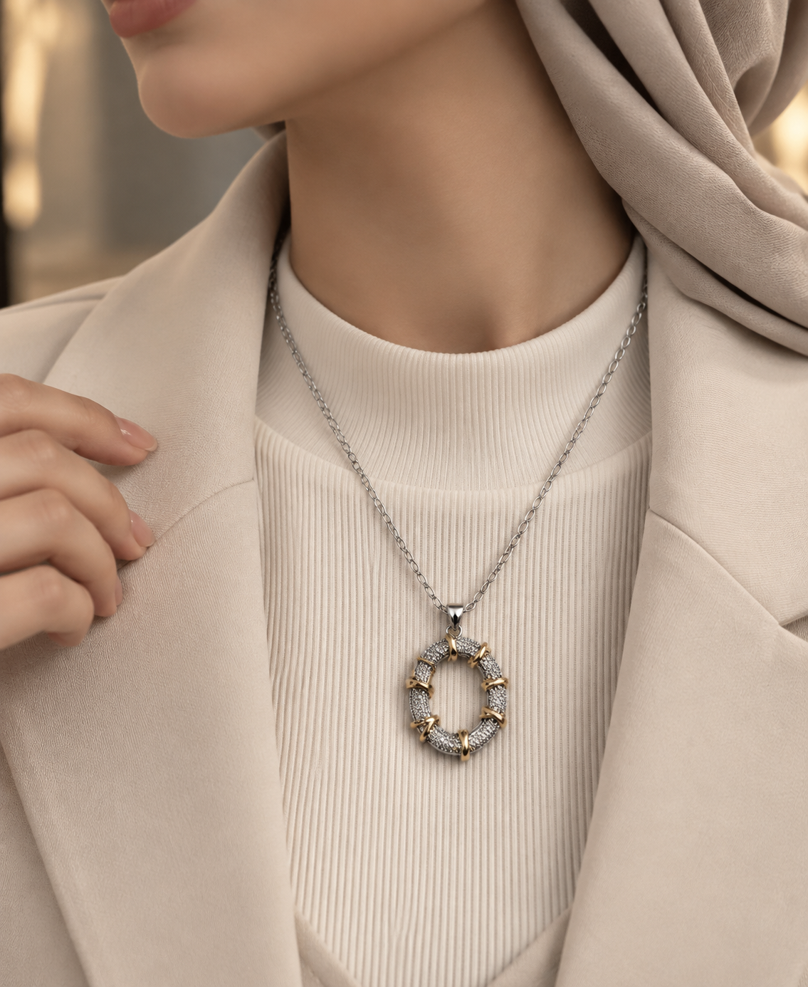 گردنبند مینیمال دخترانه استیل *1*